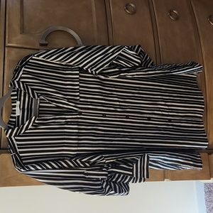 Calvin Klein size 20 black/white striped blouse